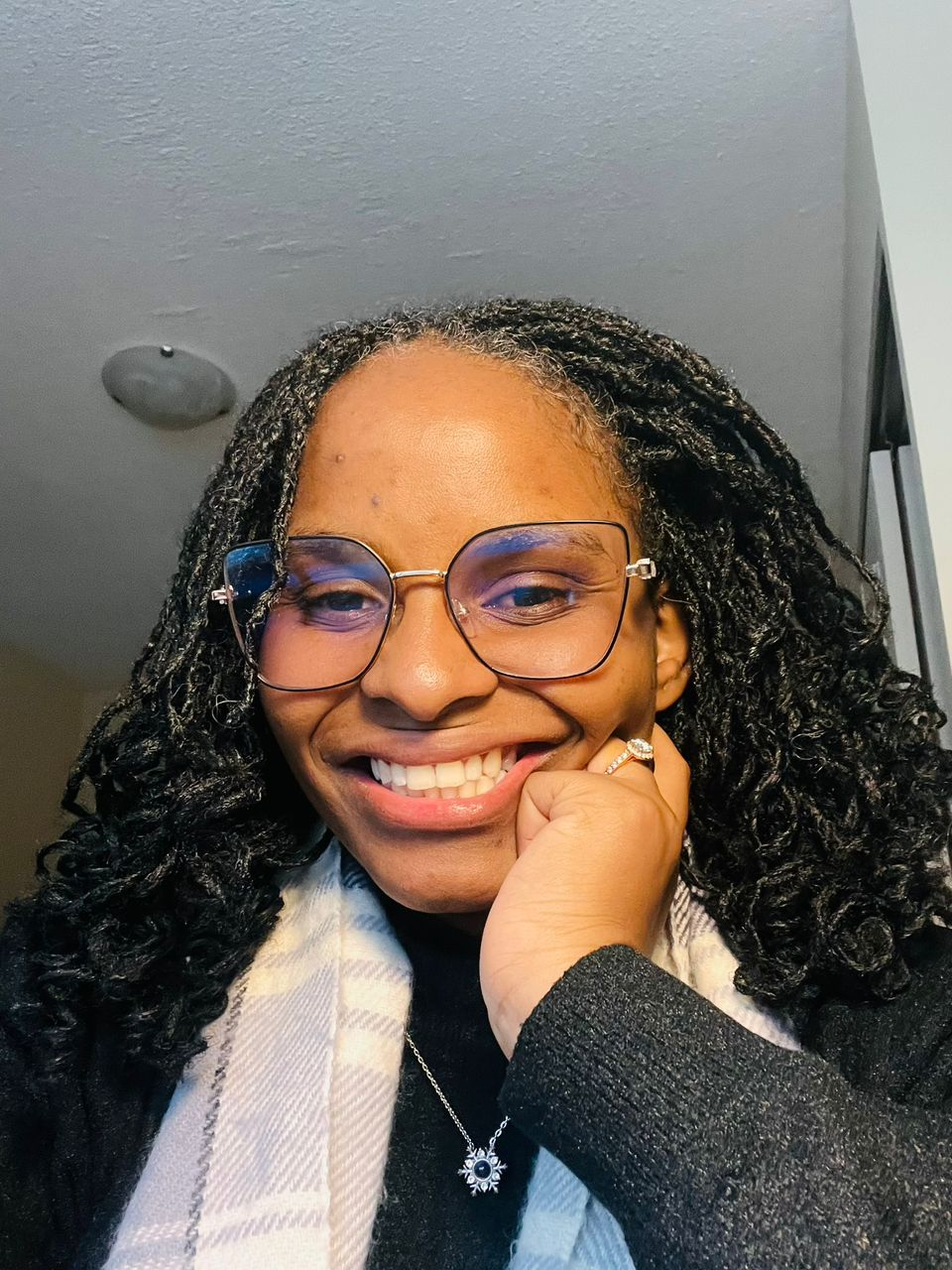 Close-up smiling portrait of Jackline Ngowi.