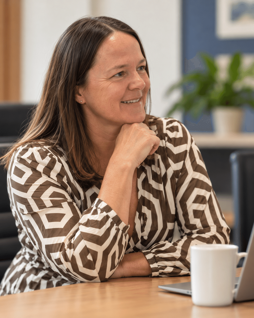 Karen Yeates engaged in discussion.